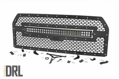 Rough Country Mesh Grille w/LED - 70193BDA - Black Patch Performance - ROUG70193BDA