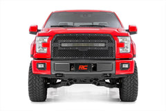 Rough Country Mesh Grille w/LED - 70193DRL - Black Patch Performance - ROUG70193DRL