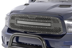 Rough Country Mesh Grille w/LED - 70199DRL - Black Patch Performance - ROUG70199DRL