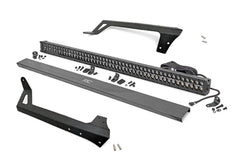 Rough Country LED Light Bar Windshield Mounting Brackets - 70504BLDRLA - Black Patch Performance - ROUG70504BLDRLA