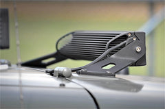 Rough Country LED Light Bar Hood Mounting Brackets - 70533 - Black Patch Performance - ROUG70533