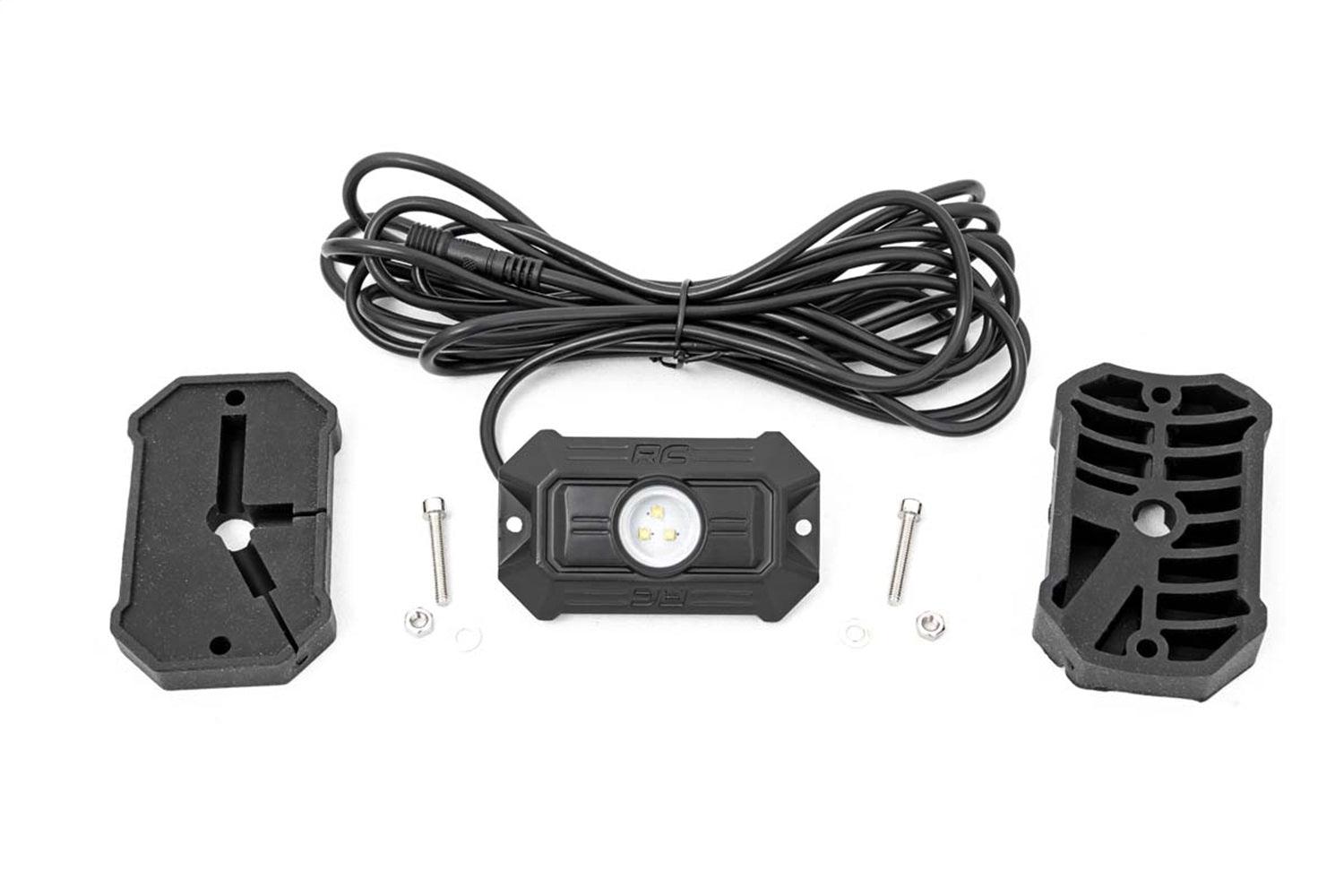 Rough Country LED Rock Light Kit - 70980 - Black Patch Performance - ROUG70980