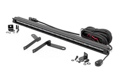 Rough Country LED Light Bar Bumper Mounting Brackets - 71077 - Black Patch Performance - ROUG71077