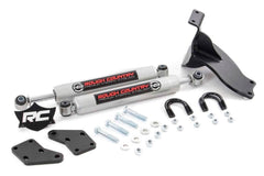 Rough Country N3 Dual Steering Stabilizer - 8749430 - Black Patch Performance - ROUG8749430
