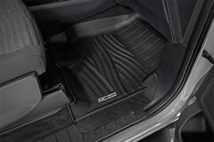 Rough Country Flex - Fit Floor Mats - FF - 51512 - Black Patch Performance - ROUGFF51512
