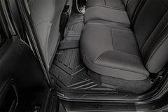 Rough Country Flex - Fit Floor Mats - FF - 71216 - Black Patch Performance - ROUGFF71216