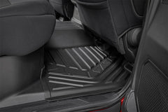 Rough Country Flex - Fit Floor Mats - FF - 71780 - Black Patch Performance - ROUGFF71780