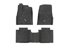 Rough Country Flex - Fit Floor Mats - FF - 71780 - Black Patch Performance - ROUGFF71780