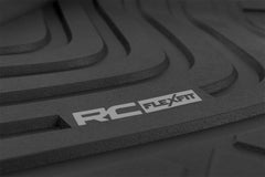 Rough Country Flex - Fit Floor Mats - FF - 71780 - Black Patch Performance - ROUGFF71780