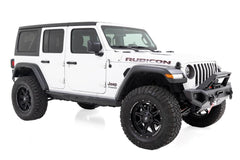 Rough Country Rock Sliders - 90801 - ROCKER PANEL GUARD from Black Patch Performance