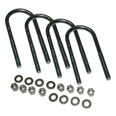 Superlift 10914 U-Bolt 4 Pack - 9/16 x 3 5/8 x 13.5 - Round w/ Hardware - Suspension from Black Patch Performance
