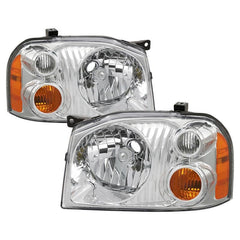 01 - 04 Nissan Frontier Headlight Set - Black Patch Performance - SPYD9042775