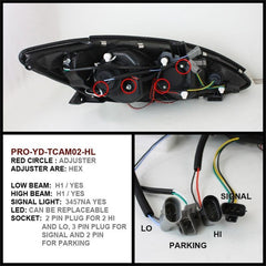 02 - 06 Toyota Camry Headlight Set - Black Patch Performance - SPYD5064301