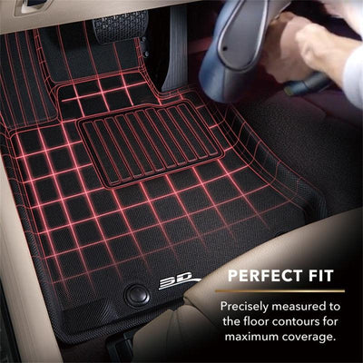 02 - 07 Subaru Impreza Floor Mat Set - Rear - Black Patch Performance - 3DMAL1SB01021509