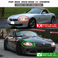 03 - 08 BMW Z4 Headlight Set - Black Patch Performance - SPYD5029683