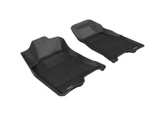 04 - 12 GMC Canyon (Crew Cab Pickup) Floor Mat Set - Front - Black Patch Performance - 3DMAL1CH02711509