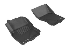 05 - 19 Nissan Frontier (Crew Cab Pickup) Floor Mat Set - Front - Black Patch Performance - 3DMAL1NS06111509
