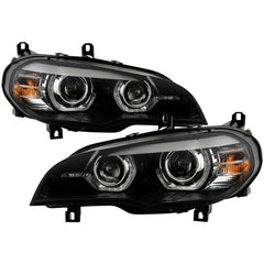 07 - 10 BMW X5 Headlight Set - Black Patch Performance - SPYD5088239