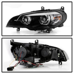 07 - 10 BMW X5 Headlight Set - Black Patch Performance - SPYD5088239
