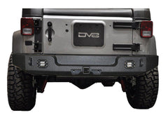 07 - 18 Jeep JK Jeep Rear Full Size Bumper RS - 11 - Black Patch Performance - DV8ORBSTTB11