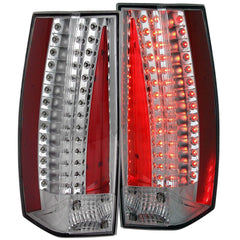 0711 CADILLAC ESCALADE/ESCALADE HYBRID LED TAILLIGHTS ALL CHROME DRIVE/PASS - Black Patch Performance - ANZO321287