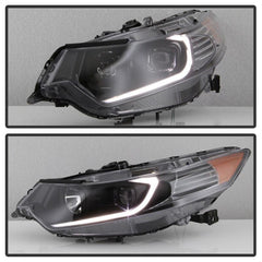 09 - 14 Acura TSX Headlight Set - Black Patch Performance - SPYD9042218