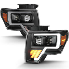 09 - 14 Ford F - 150 Headlight Set - Black Patch Performance - ANZO111445