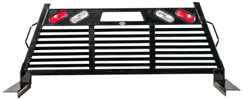 0718 SILV/SIERRA 1500/0719 SILV/SIERRA 2500/3500 FULL LOUVERED HEAVY DUTY HEADACHE RACK W/ LIGHTS
