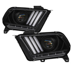 10 - 14 Ford Mustang Headlight Set - Black Patch Performance - SPYD5085429