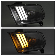 10 - 14 Ford Mustang Headlight Set - Black Patch Performance - SPYD5085429