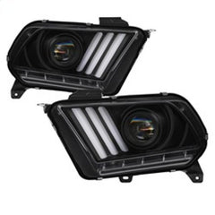 10 - 14 Ford Mustang Headlight Set - Black Patch Performance - SPYD5085429