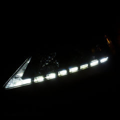 1012 RX350 PROJECTOR HEADLIGHTS W/ UBAR BLACK CLEAR - Black Patch Performance - ANZO111322