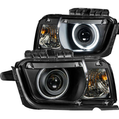 1013 CAMARO PROJECTOR HALO BLACK CLEAR(CCFL)HEADLIGHTS DRIVER/PASSENGER - Black Patch Performance - ANZO121312