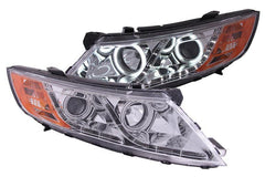 1113 OPTIMA PROJECTOR HALO CHROME CLEAR CCFL HEADLIGHTS - Black Patch Performance - ANZO121459