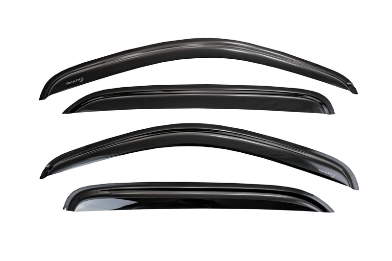 TrailFX Side Window Deflector Tape-On Smoke Acrylic Set of 4