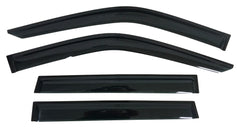 TrailFX Side Window Deflector Low Profile; Tape-On; Smoke; Acrylic; Set of 4