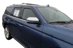 TrailFX Side Window Deflector Low Profile; Tape-On; Smoke; Acrylic; Set of 4