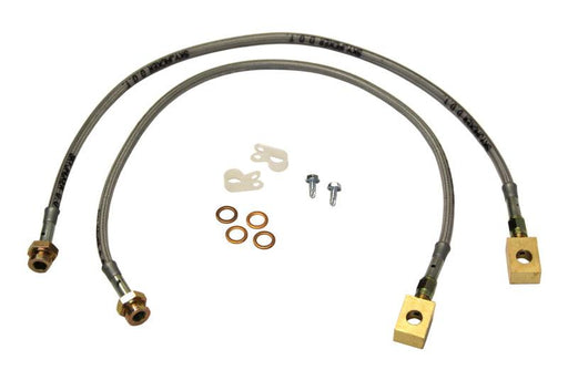 87-95 Jeep Wrangler Brake Hydraulic Hose - Front - Brake from Black Patch Performance