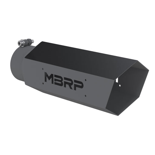 MBRP Exhaust Black Coated Hexagon Tip - Exhaust from Black Patch Performance
