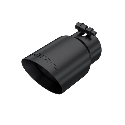 MBRP Exhaust T5122BLK Tip; 4in. O.D.; Dual Wall Angled; 3in. inlet; 8in. Length. - Exhaust from Black Patch Performance