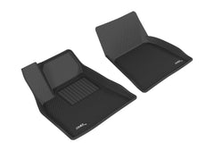 12 - 14 Tesla S Floor Mat Set - Front - Black Patch Performance - 3DMAL1TL00011509