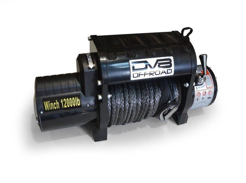 12,000 lbs. Winch with Synthetic Rope - Black Patch Performance - DV8OWB12SR