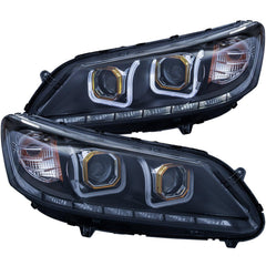 13 - 15 Honda Accord (Sedan) Headlight Set - Black Patch Performance - ANZO121492