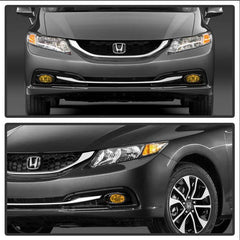 13 - 15 Honda Civic (Sedan) Fog Light Assembly - Black Patch Performance - SPYD5077752