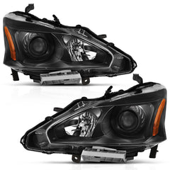 13 - 15 Nissan Altima (Sedan) Headlight Set - Black Patch Performance - ANZO121549