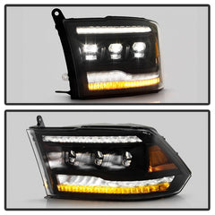 13 - 18 Ram 1500 Headlight Set - Black Patch Performance - SPYD5088673