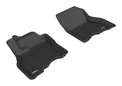 13 - 19 Nissan LEAF Floor Mat Set - Front - Black Patch Performance - 3DMAL1NS09311509