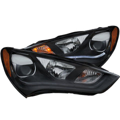1315 GENESIS PROJECTOR HEADLIGHTS W/PLANK STYLE DESIGN BLACK(HID COMPATIBLE)DRIVE/PASS - Black Patch Performance - ANZO121511