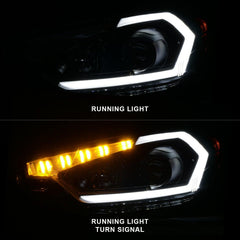 14 - 16 Kia Forte Headlight Set - Black Patch Performance - ANZO121562