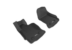 14 - 19 Chevrolet Corvette Floor Mat Set - Front - Black Patch Performance - 3DMAL1CH07811509
